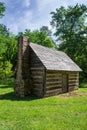 Replica Log Cabin Ã¢â¬â Explore Park, Roanoke, Virginia, USA Royalty Free Stock Photo